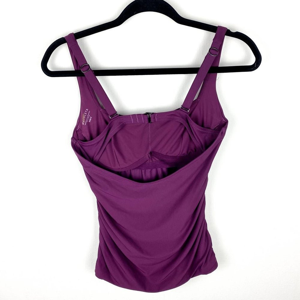 Athleta Tankini 34B/C Purple Swim Top EUC - Picture 2 of 3